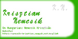 krisztian nemcsik business card